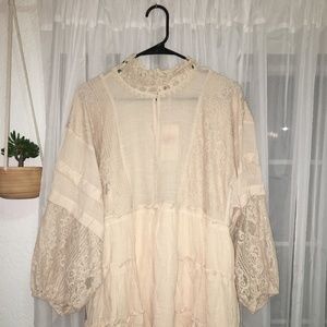 Long Sleeve Lace Mini-Dress